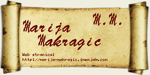 Marija Makragić vizit kartica